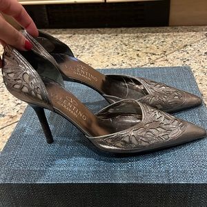 Valentino bronze leather heels